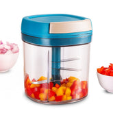 Pulse Vegetable String Chopper | Vegetable Cutter | 900ml | 6 Sharp Stainless-steel Blades for Precise Cutting | Transparent Bowl | Anti-slip Design | 1-Year Warranty