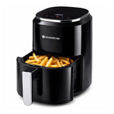 Roma 4.5L Digital Air Fryer | 1380W | 7 Preset Menus | 90% less fat | Rapid Air 360° Circulation Technology | Temperature & Timer Control | Cool Touch Handle | Black | 2-Year Warranty
