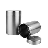 Modena Stainless-steel Kitchen Organiser 2 Pc. Set with Lid for Kitchen/Dining Table, Store Tea Coffee Sugar, Airtight Lid, Moisture-free Food Storage, Wide Mouth, 1-Yr Warranty, Silver