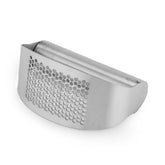 Ambrosia Stainless-steel Garlic Press for Kitchen, No Peeling Needed, Ergonomic Handle, Garlic Chopper and Crusher, Hand Press, Portable, Easy to Use, Silver, 1-Yr Warranty