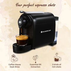 Regalia 15 Bar Capsule Coffee Maker with Free Frother for Cappuccino | Perfect Expresso Shots - Ristretto, Espresso, Lungo |Compatible with Nespresso Capsules| 700 ml Water Tank|1400W | 2 Year Warranty