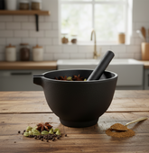 Forza pre-seasoned cast-iron mortar & pestle