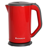 Electric Kettle Crimson Edge, 1.7 Litres, Stainless Steel, With Auto-Shut Off, 2-Level Safety, Cool-Touch, 1 Year Warranty, 1800W, Red