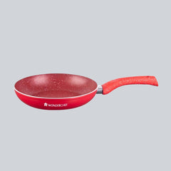 Granite 24 cm Non-Stick Fry Pan | 1.8 L | Red | 5 Layer PFOA Free Non-stick Coating | Compatible on Hot Plate, Hobs, Gas Stove, Ceramic Plate and Induction cooktop | 2 Years Warranty