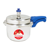 Nigella Induction Base 3L Stainless Steel Pressure Cooker with Outer Lid Blue