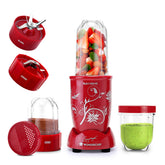 Nutri-blend 500W Mixer Grinder, 22000 RPM Motor, Smoothie Maker, Masala Grinder, Chutney Blender, 3 Unbreakable Jars, Recipe Book by Chef Sanjeev Kapoor, 2 Yr Warranty, Red