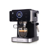 Rinaldi Espresso 20 bar Coffee Maker with Temperature Gauge | Espresso, Cappuccino, Latte, Mocha, Cold Coffee | Adjustable Milk Frothing Steamer | Metal Porta Filter | 2 Thermostats |1.5L Water Tank |1200W | 2 Year Warranty