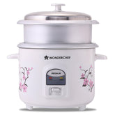 Regalia Electric Rice Cooker | 1.8 L, 700W | 2 Non-stick Bowls Serve 7-8 | Keep Warm Function | Uniform Cooking | Steam Veggies, Make Pulao, Khichdi, Momos | 2-Year Warranty