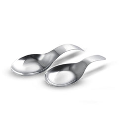 Ambrosia Stainless-steel Spoon Rest 2 Pc. Set for Home, Kitchen Platform and Dining Table, Keep Ladle, Spatula, Serving Spoon, Turner on the Stand, Mess-free Countertop, 1-Yr Warranty