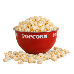 Ambrosia Stainless-steel Popcorn Bowl, 1.4 L, Dual-tone, Serve Chips, Snacks, Fruits or Use for Mixing/Storing, Ideal for Movie Nights & Parties, Scratch-resistant, Red, 1-Yr Warranty
