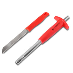 Premium Kitchen Gas Igniter/Lighter and Knife Combo of 2 Pcs., Stainless-steel, Use at Home & Restaurant, Unbreakable, Easy Grip, Long-lasting, Rust-proof, Regular Size, 1 Yr Warranty