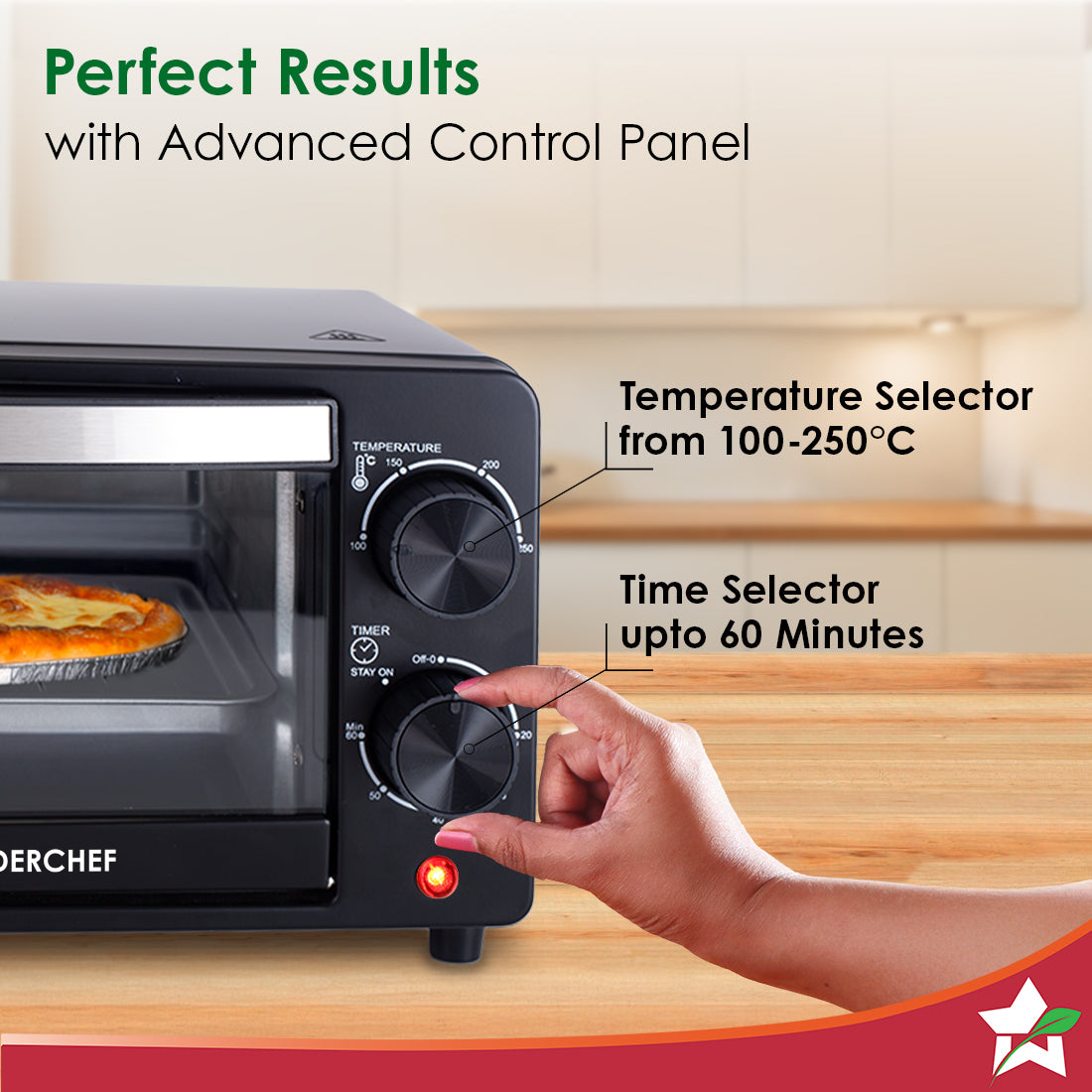 Oven Toaster Griller (OTG) for Kitchen, 10 L, Multi-function, For Baking, Grilling, Roasting, Heat-Resistant Glass, Customised Time & Temperature Control, Easy to Clean, 2-Yr Warranty