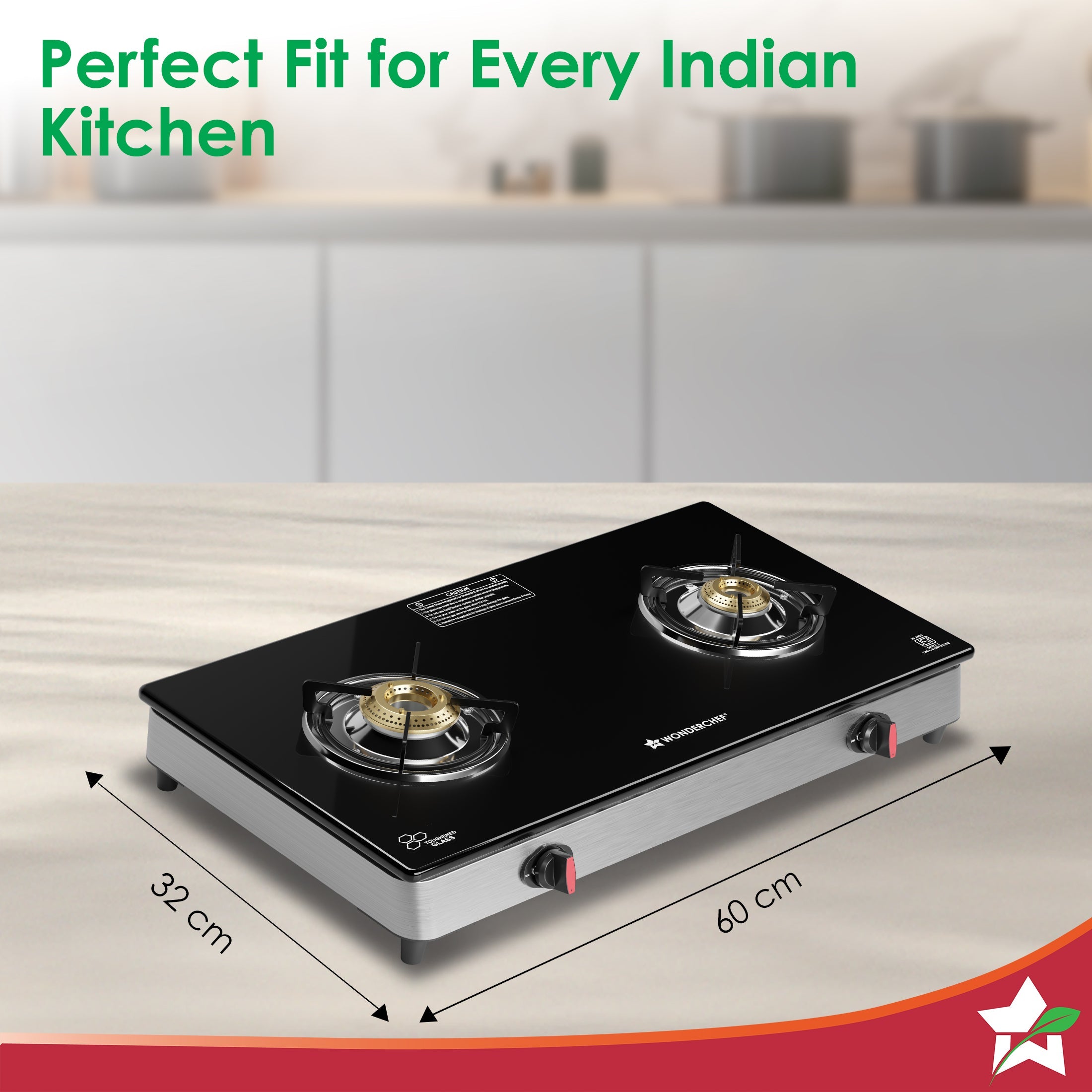Galaxy 2 Burner Auto Gas Stove | 6mm Toughened Glass | Piezo Auto Ignition | 2 Years Warranty