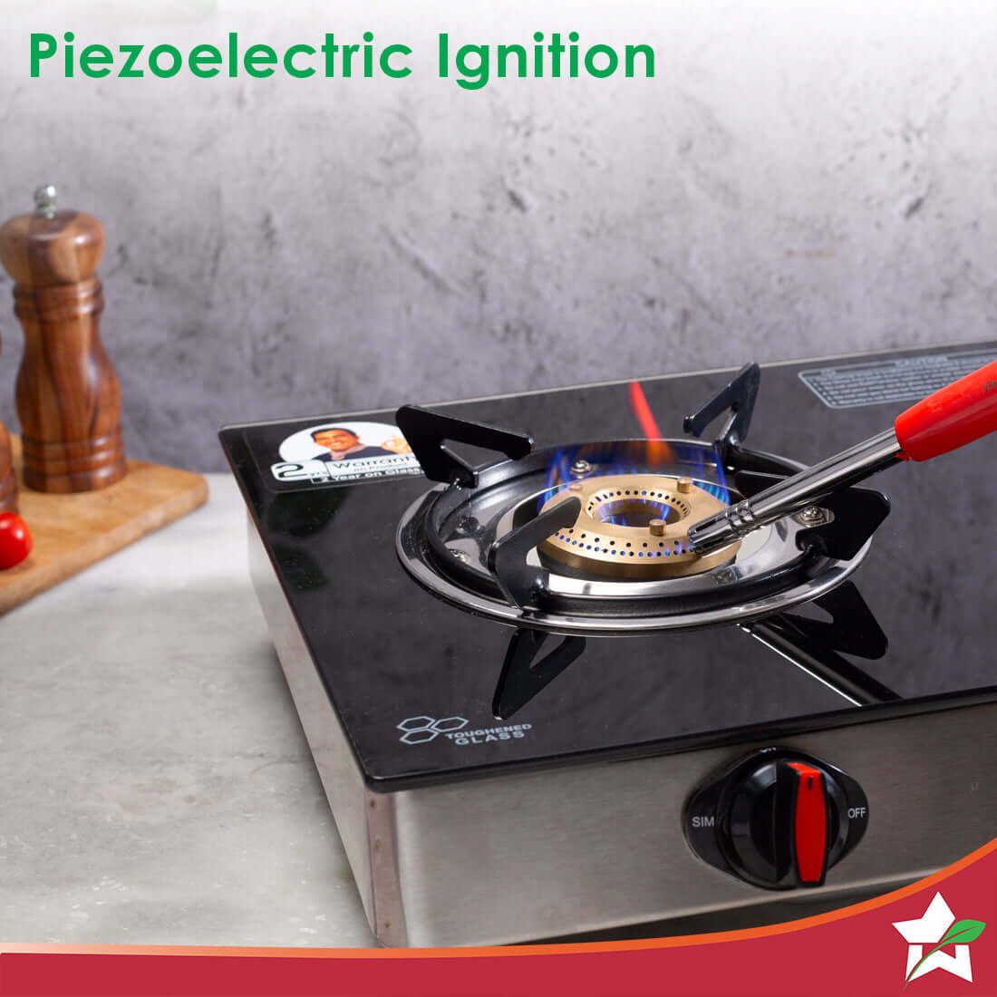 Premium Kitchen Gas Igniter/Lighter 2 Pcs, Stainless-steel, Use on Gas Stove at Home & Restaurant, Unbreakable, Easy Grip, Long-lasting, Rust-proof, Regular Size, 1 Yr Warranty