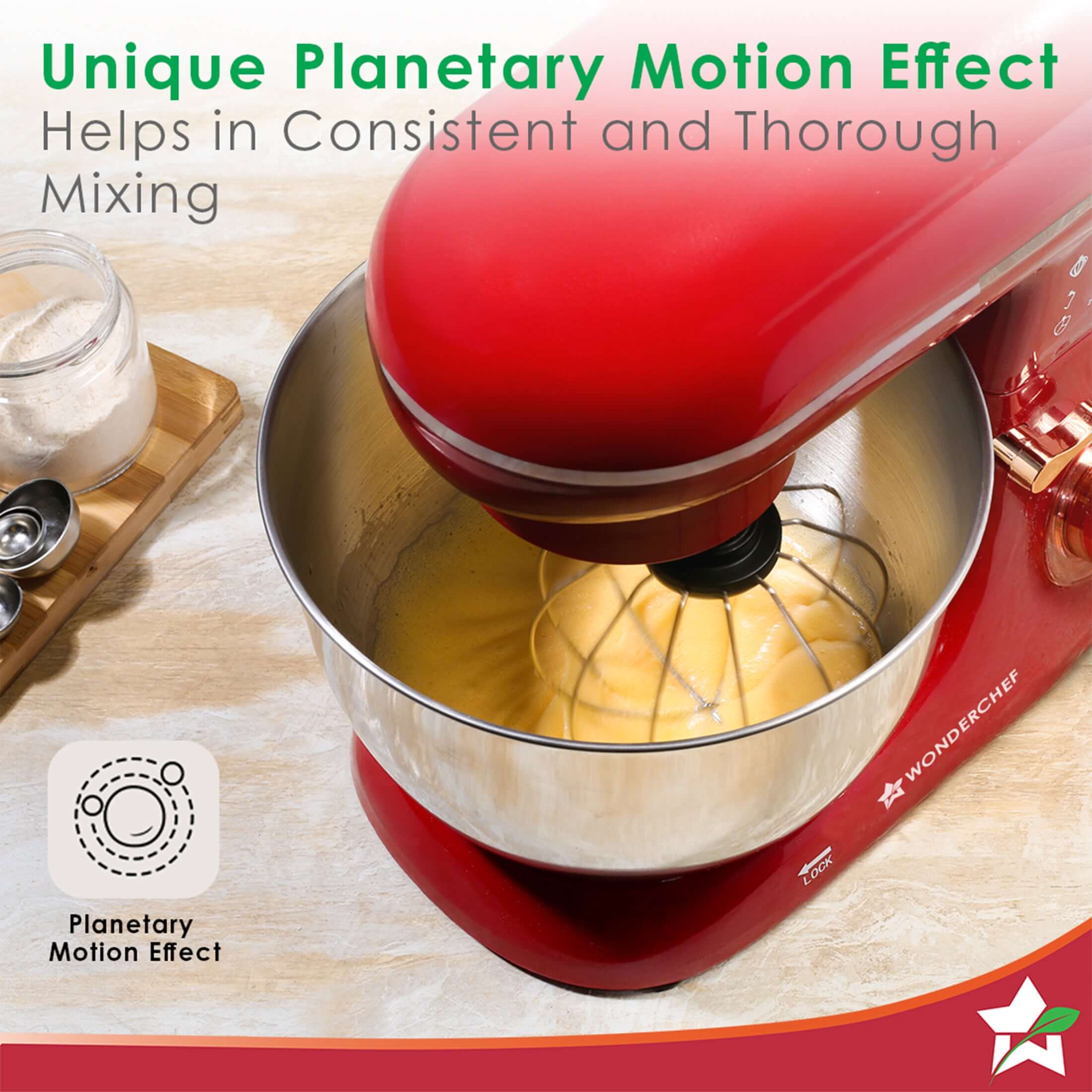 Regalia Stand Mixer | 4.5L Stainless-steel Bowl | Whisk, Whip, Beat, Mix | For Cake & Pizza Doughs, Creams, Salad Dressings, Egg Whites/Yolks | 6-speed Setting | 3 Attachments | 2-year Warranty