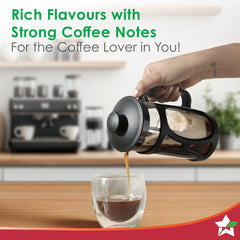 French Press Coffee Maker 350 ml | Heat Resistant Borosilicate Glass Carafe | 18/8 Stainless Steel 4 -Level Strainer System| Brew in 3 Mins | 1 Year Warranty