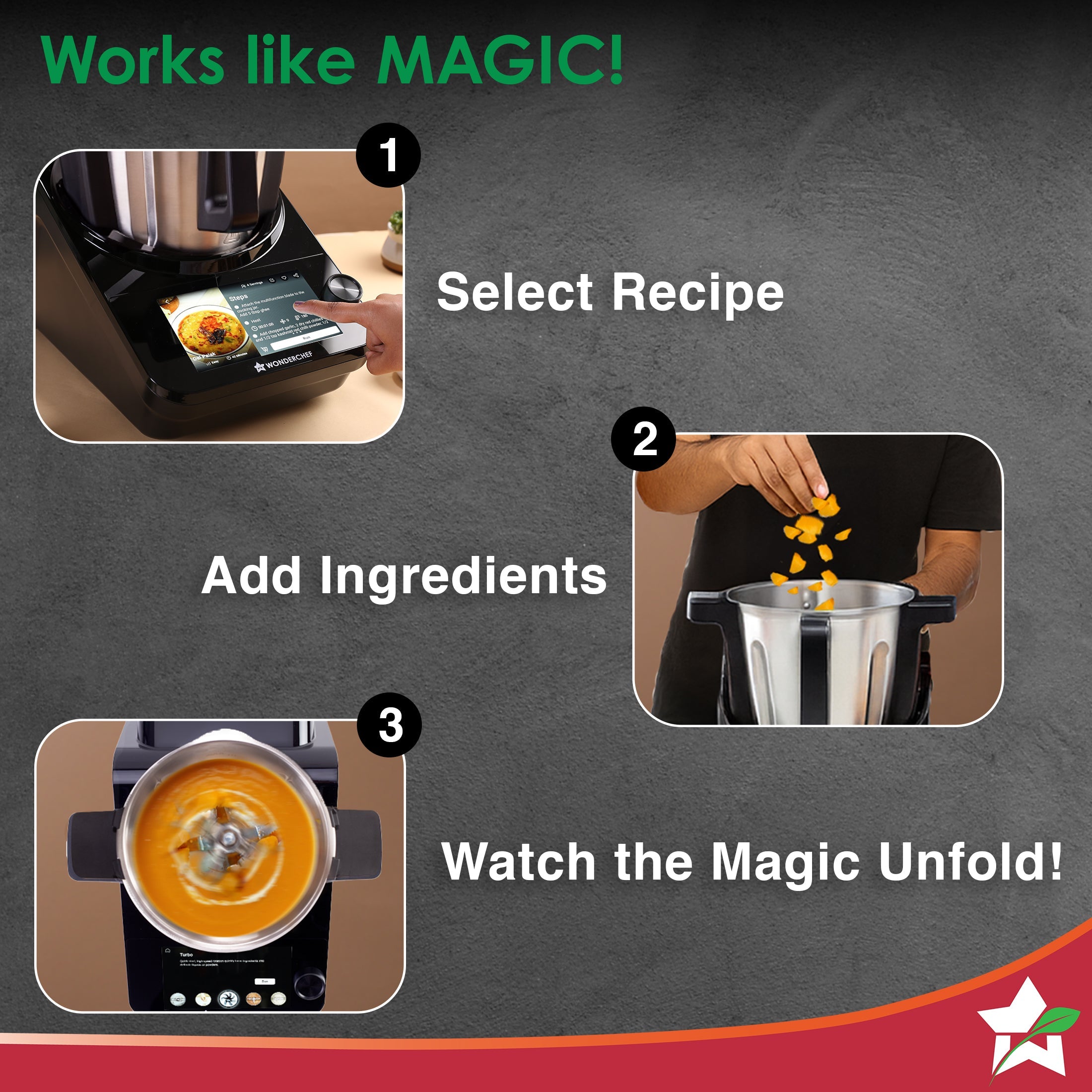 Chef Magic Kitchen Robot, Automatic Cooking Assistant, 500+ Recipes by Chef Sanjeev Kapoor, 15+ Cooking Modes, Create/Edit Recipes, Built-in Weighing Scale, Wi-fi & Phone App, 2-Yr Warranty
