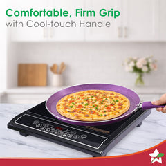 Aluminium Orchid Dosa Tawa, Purple, 2 Years