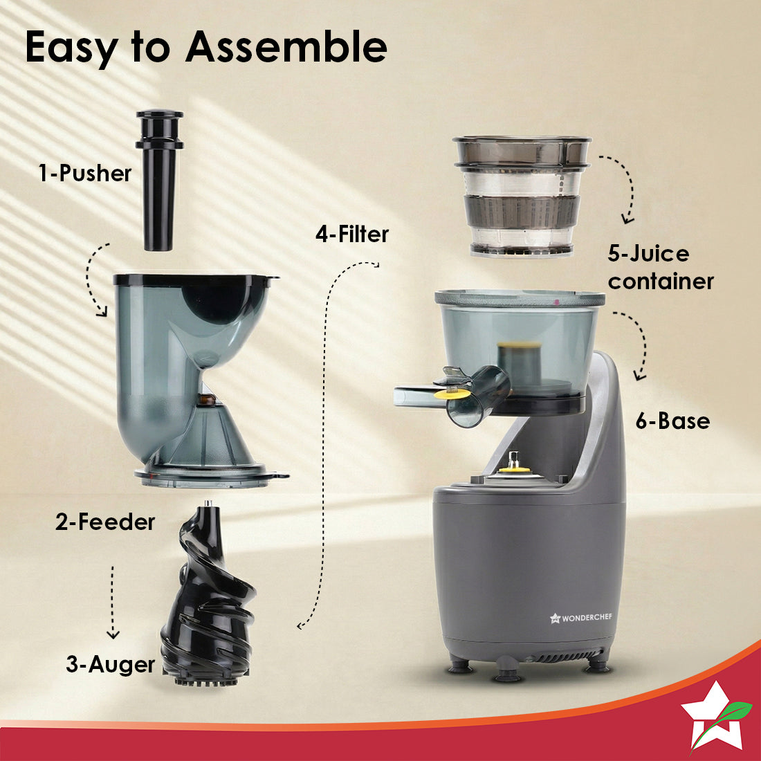 Regalia Full Fruit Cold Press Slow Juicer & Ice Cream Maker| 55 RPM Slow Juicer Retains Higher Nutrients | 240W powerful DC motor | Easy to Clean | 5-Year Motor Warranty