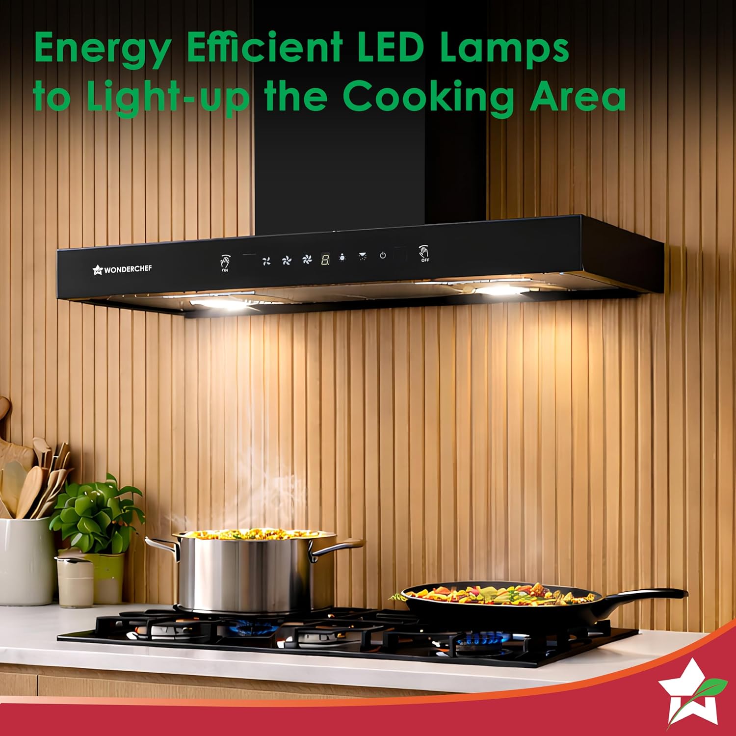 Ruby Sleek Chimney | Powerful Suction of 1400m3/hr | Auto Clean Function | Oil Collector | Low Noise | Black