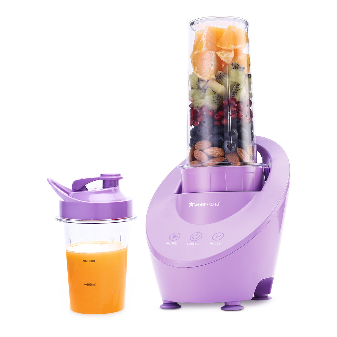 Magneto Blender | Smoothie & Juice Maker | World's Safest with Magnetic Induction Tech | Variable Speed | Automatic with 60-sec auto-stop | Portable with Sipper Jar | 2-Year Warranty