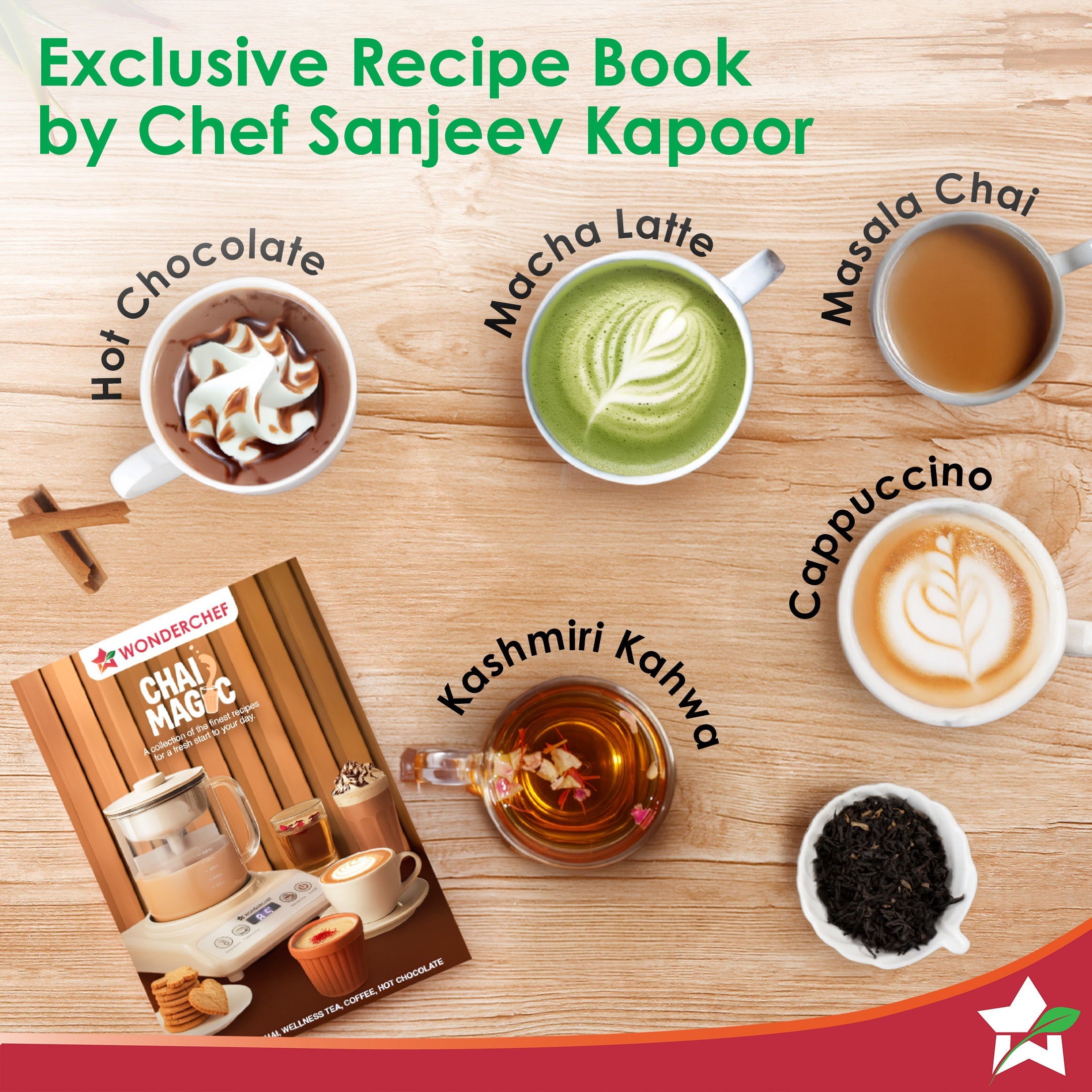 Chai Magic, Fully Automatic Tea & Cappuccino Maker, Make Masala Chai/Cutting Chai/Kahwa/, No Spills, No Overcooking, 4 Modes, Boil Milk/Water/Coffee, 500ML Glass Jar, 2-Yr Warranty