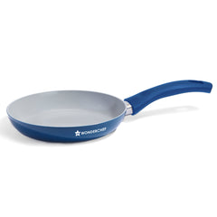 Natura Ceramic Fry Pan for Cooking, 24cm, 1.8L, Non-toxic Chemical-free Coating, PFOA/PFAS-Free, For Kitchen, Scratch-resistant, Gas & Induction Compatible, 2-Yr Warranty, Teal Blue