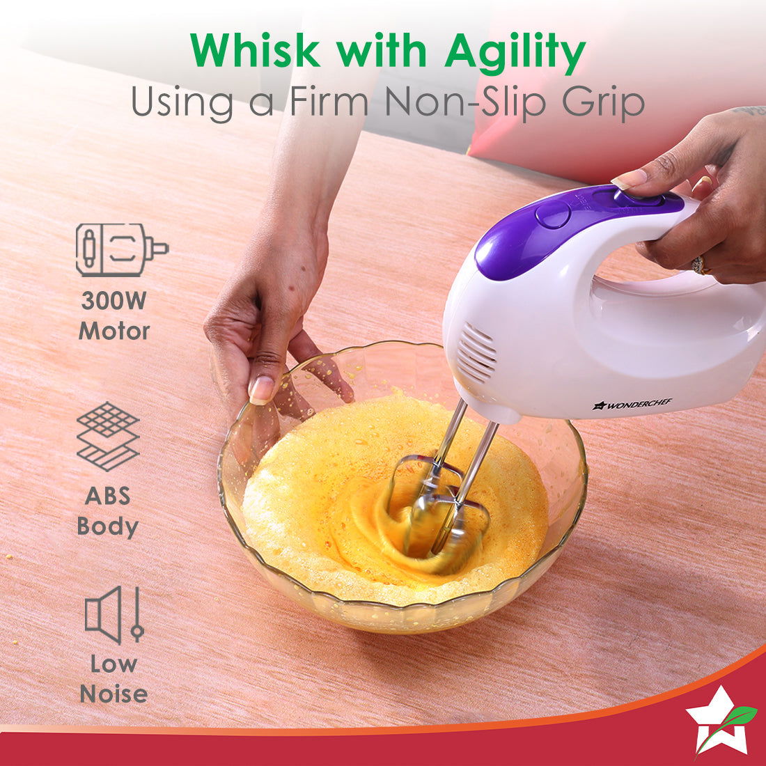 Acura Plus 200 W Electric Hand Mixer I 5 Speed Option | 2 Years Warranty | White