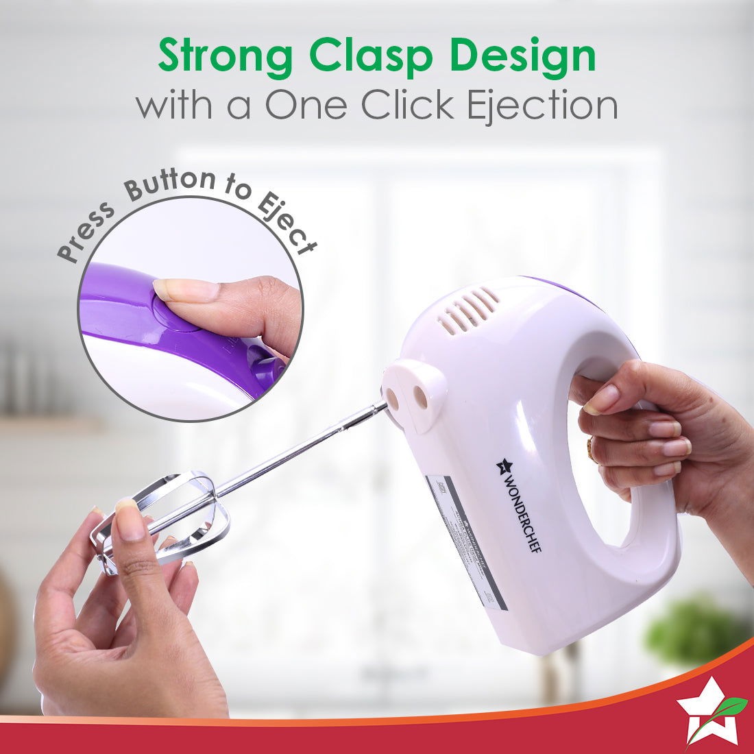 Acura Plus 200 W Electric Hand Mixer I 5 Speed Option | 2 Years Warranty | White