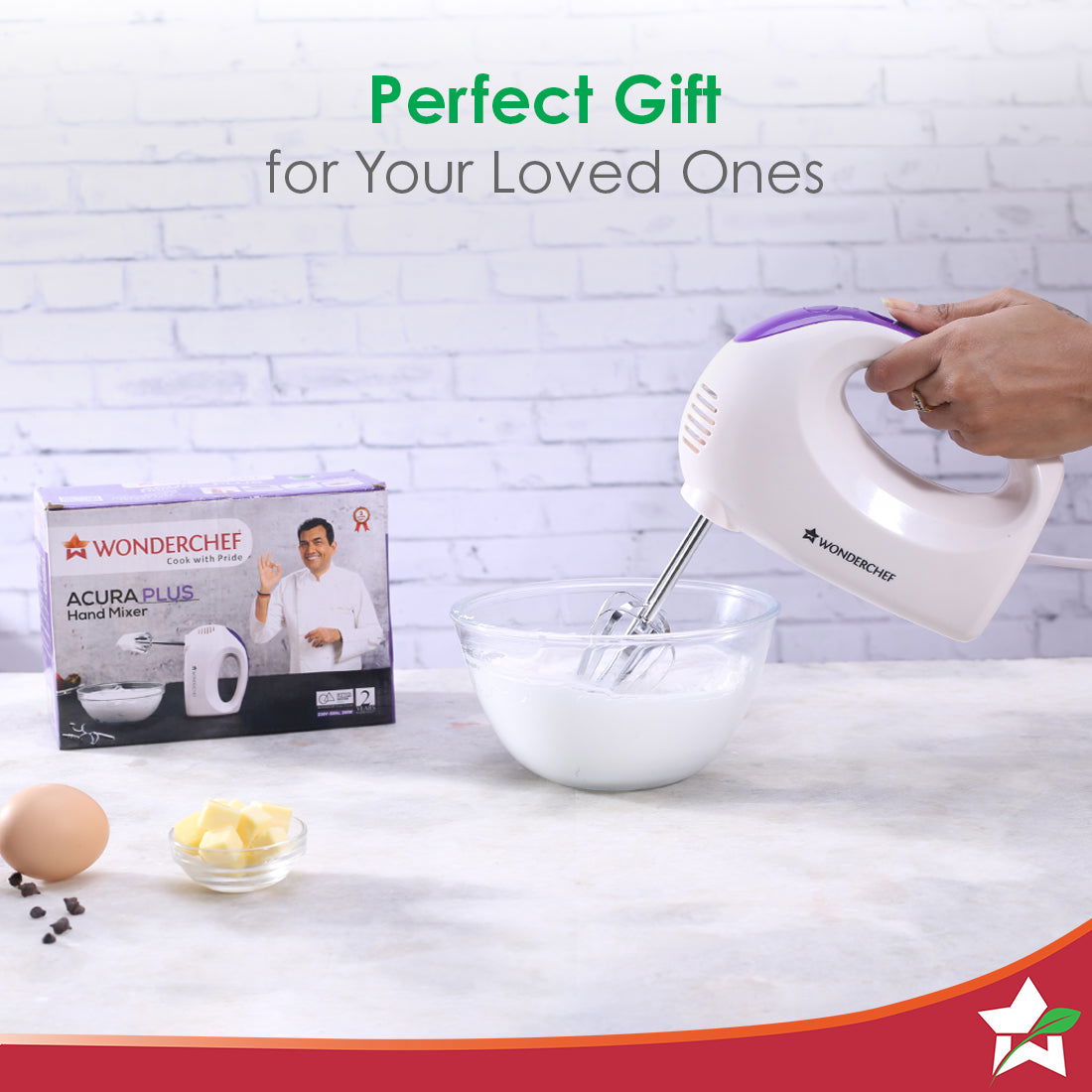 Acura Plus 200 W Electric Hand Mixer I 5 Speed Option | 2 Years Warranty | White