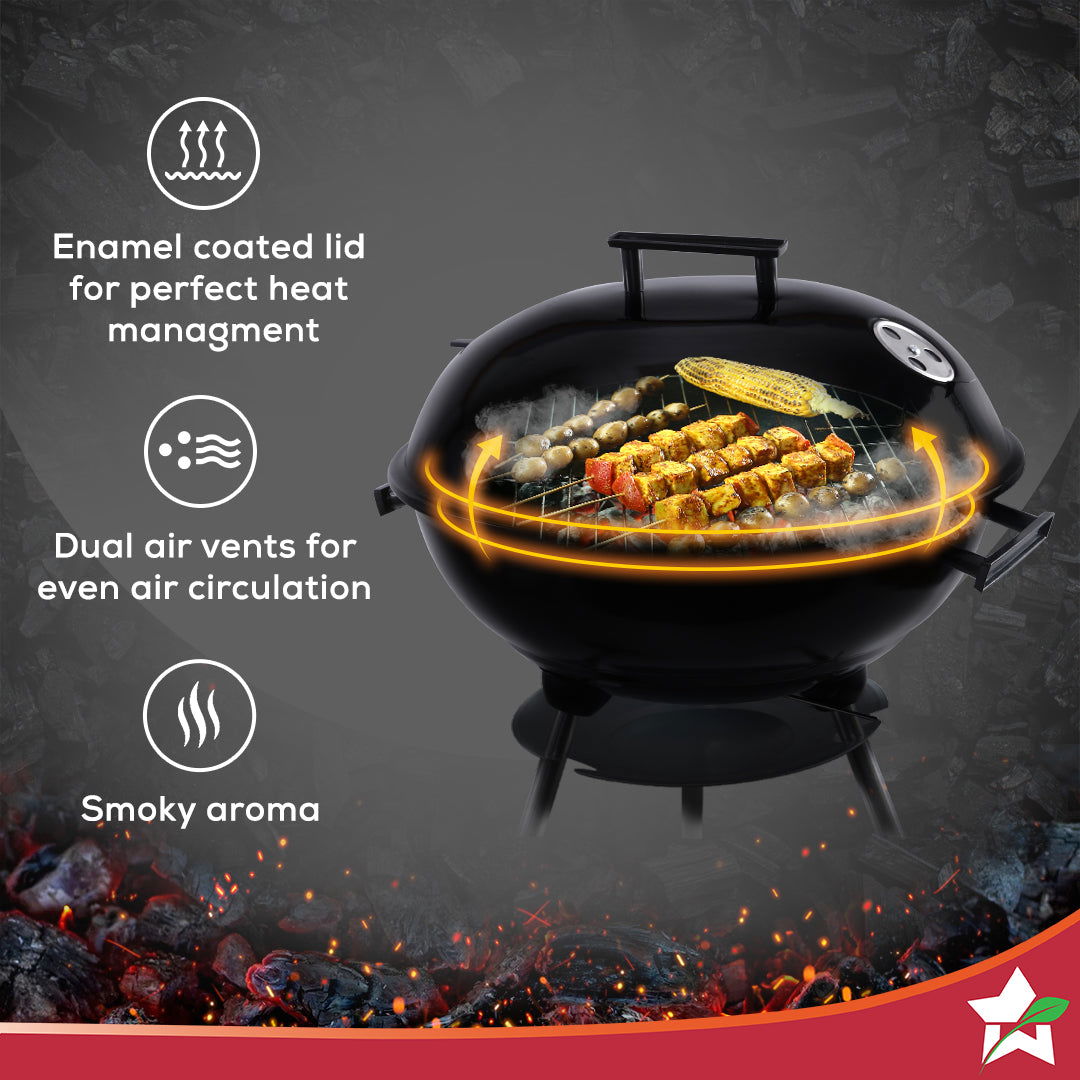 Charcoal Barbeque, BBQ Charcoal Grill, Outdoor Grilling, 1 Year Warranty
