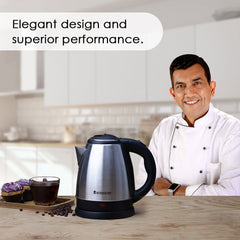 Crescent Electric Kettle | 1.5 Litres | 1350W | Stainless Steel Body | 2 years Warranty