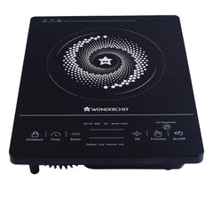 Easy Cook Hot Plate Infrared Cooktop with Feather Touch Control & Child Lock Feature | 2000 Watt | Crystal Glass Top Surface | LED Digital Panel | Smart Touch Buttons | 2 Year Warranty