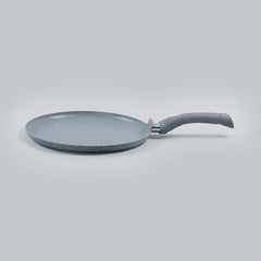 Granite 28cm Non-Stick Dosa Tawa | Induction Bottom | Soft-Touch Handles | Virgin Aluminium | PFOA/Heavy Metals Free | 3.5mm | 2 Year Warranty | Grey