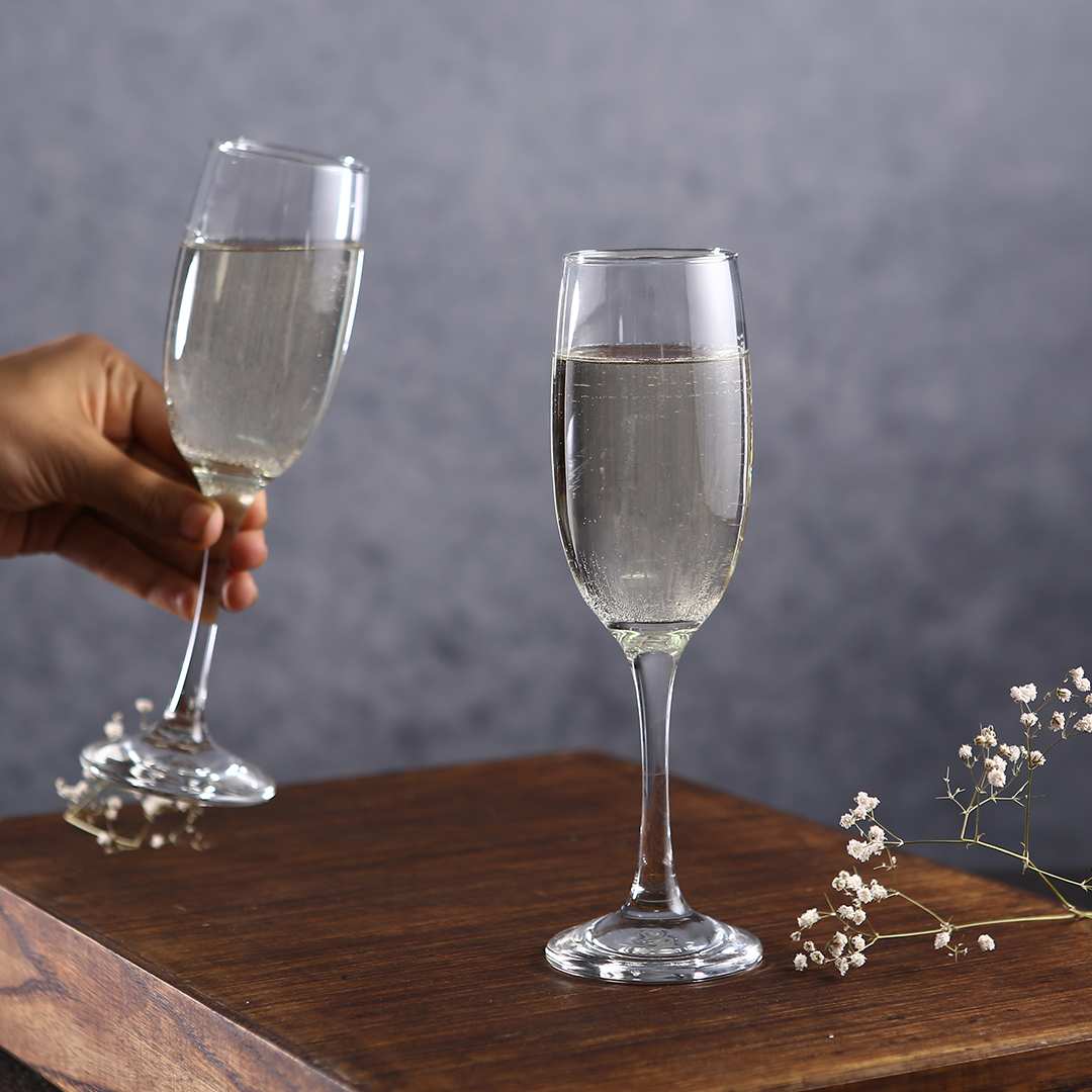 Modena Champagne Flute Glass 190 Ml (Set Of 6)