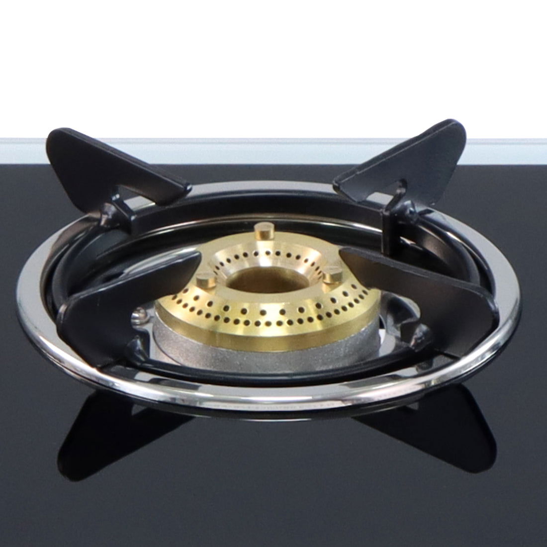 Platinum 3 Burner Manual Glass Gas Stove | 6mm Toughened Glass Gas Stove | Stainless Steel Drip tray | Anti-Skid Legs | Large Pan support | Manual Ignition | Black steel frame | 2 Year Warranty | Black