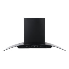 Power Curve Wall-Mount Chimney | Auto Clean Function | 1200M3/H | Suction Capacity | 3 Speed Motion| Gesture and Touch Control | Oil Collector | Low Noise | 90cms | Stainless Steel Baffle Filter | Black
