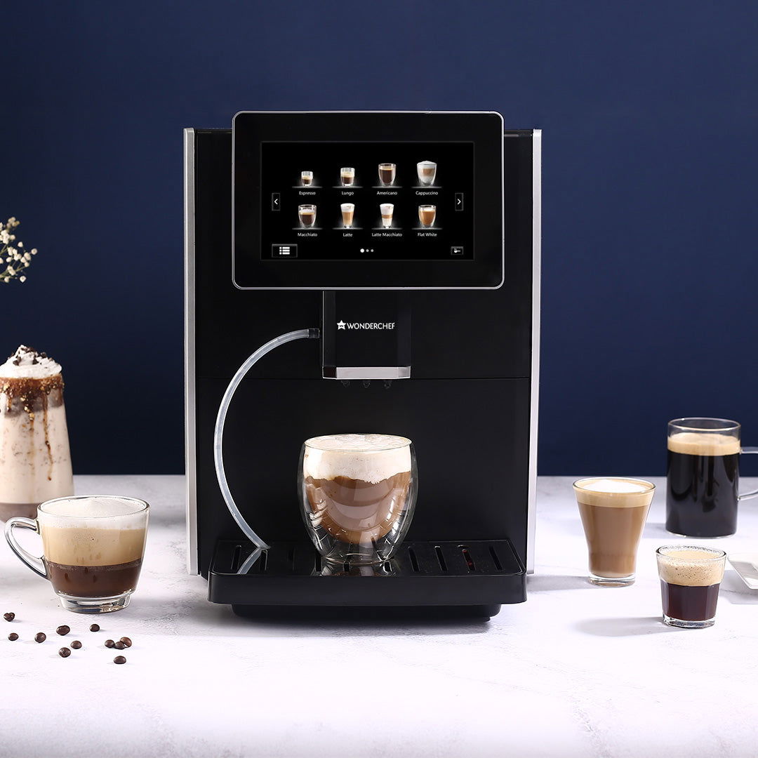 Regalia 19 Bar Fully Automatic Coffee Maker | Bean to Cup| 7 Inch Display for Custom Controls | Espresso, Americano, Cappuccino, Latte, Macchiato | 2 Year Warranty