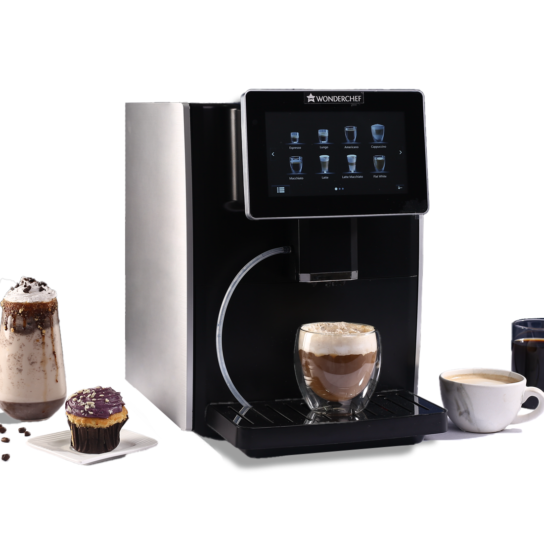 Regalia 19 Bar Fully Automatic Coffee Maker | Bean to Cup| 7 Inch Display for Custom Controls | Espresso, Americano, Cappuccino, Latte, Macchiato | 2 Year Warranty