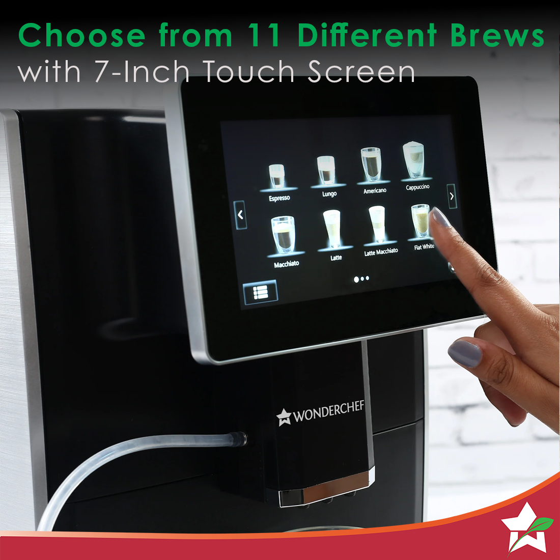 Regalia 19 Bar Fully Automatic Coffee Maker | Bean to Cup| 7 Inch Display for Custom Controls | Espresso, Americano, Cappuccino, Latte, Macchiato | 2 Year Warranty