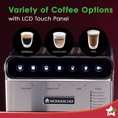 Regenta 20 Bar Automatic Coffee Maker | Espresso, Cappuccino, Latte, Mocha | Auto Frothing | Built-in Milk container | 2 Thermostats | 1.8L Water Tank | 1200W | 2 Year Warranty