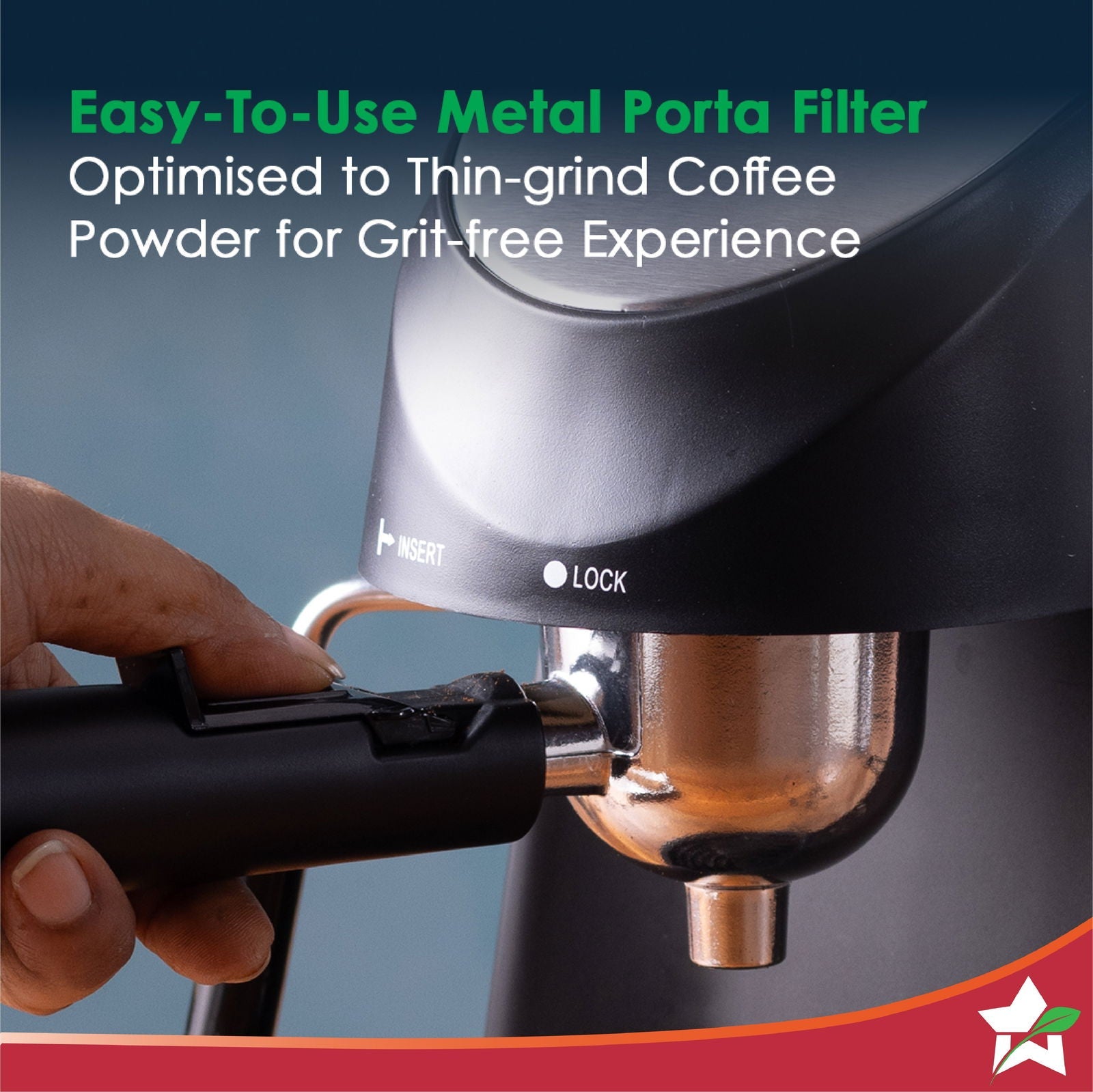 Regenta 5 Bar Espresso Coffee Maker| Built in Milk Frother | Make Espressos, Cappuccinos & Lattes at Home | Metal Porta Filter | 2 Years Warranty