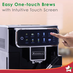 Regenta Fully Automatic Coffee Maker with Auto Frother | Bean to Cup| Digital Display for Custom Controls | Espresso, Americano, Cappuccino, Latte, Macchiato | Built-In Milk Container |19 Bar High Pressure | 2 Year Warranty