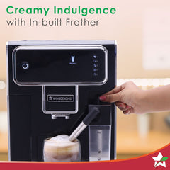 Regenta Fully Automatic Coffee Maker with Auto Frother | Bean to Cup| Digital Display for Custom Controls | Espresso, Americano, Cappuccino, Latte, Macchiato | Built-In Milk Container |19 Bar High Pressure | 2 Year Warranty