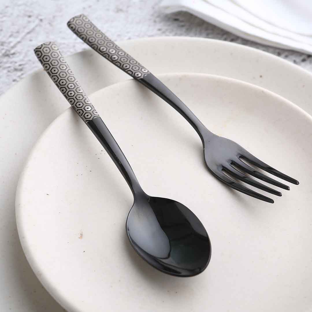 Roma Dinner Fork - Black - Set of 6pcs
