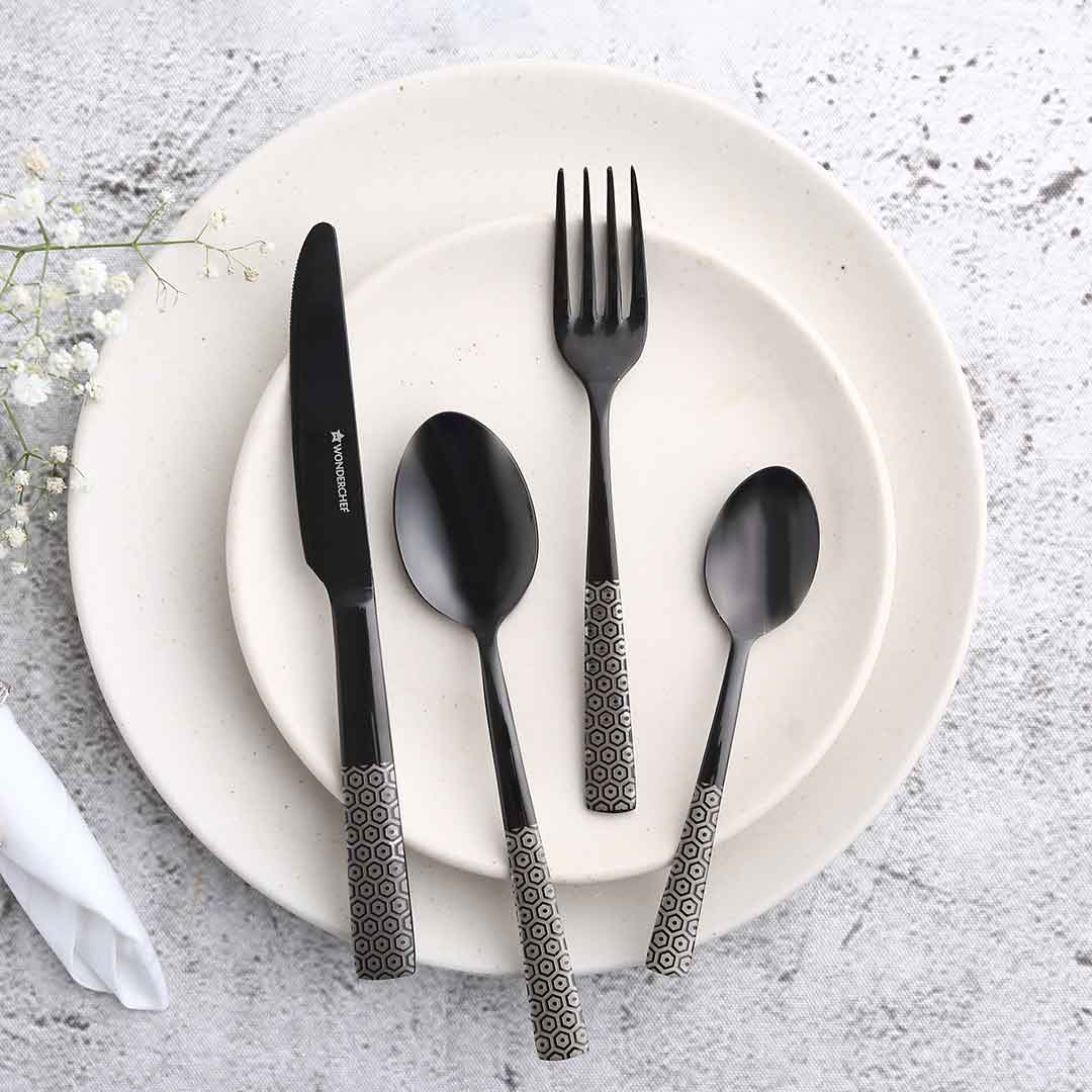 Roma Dinner Fork - Black - Set of 6pcs