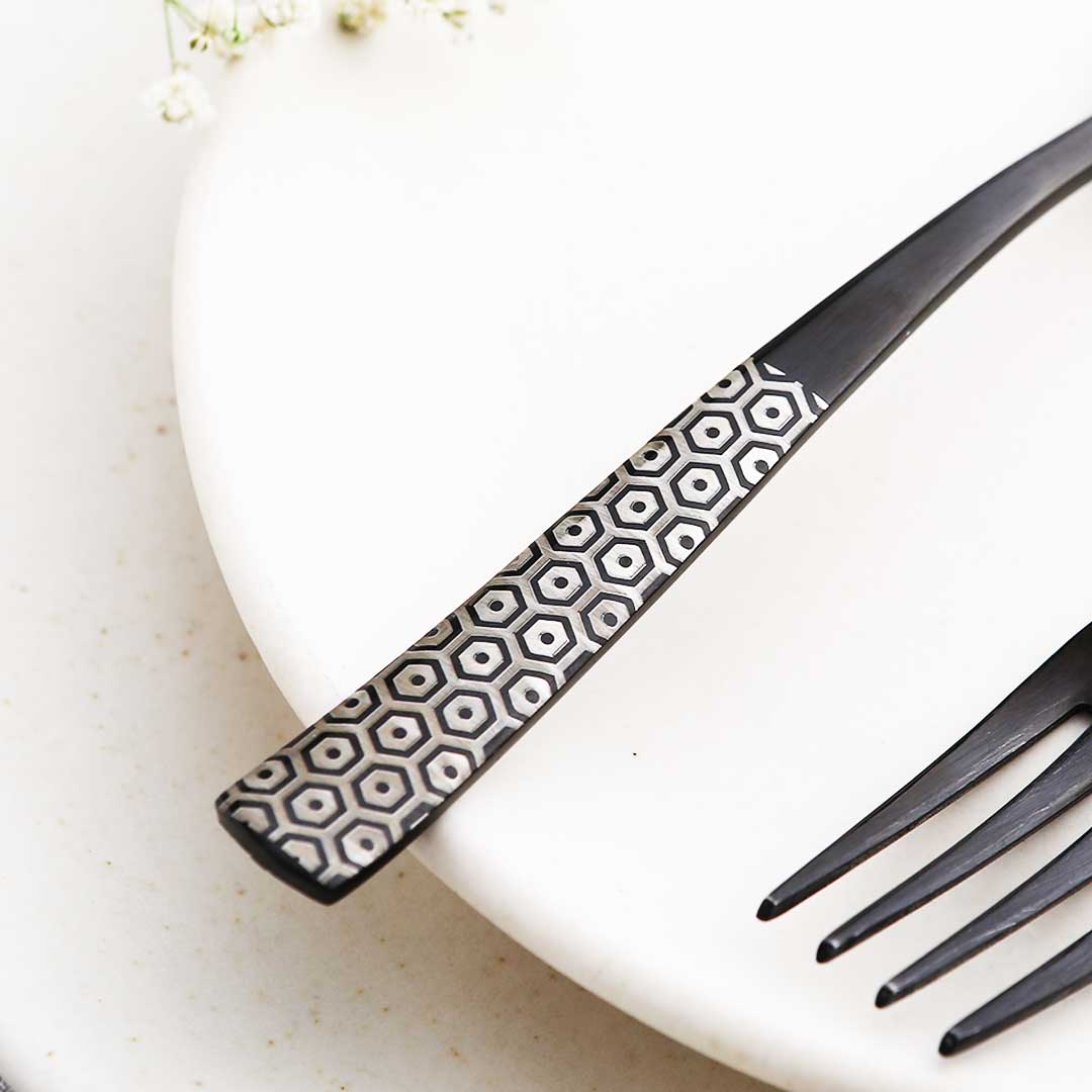 Roma Dinner Fork - Black - Set of 6pcs