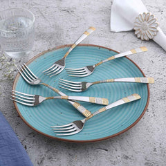 Roma Dinner Fork - Gold Plated - Set of 6pcs