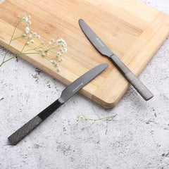 Roma Dinner Knife - Black - Set of 2pcs