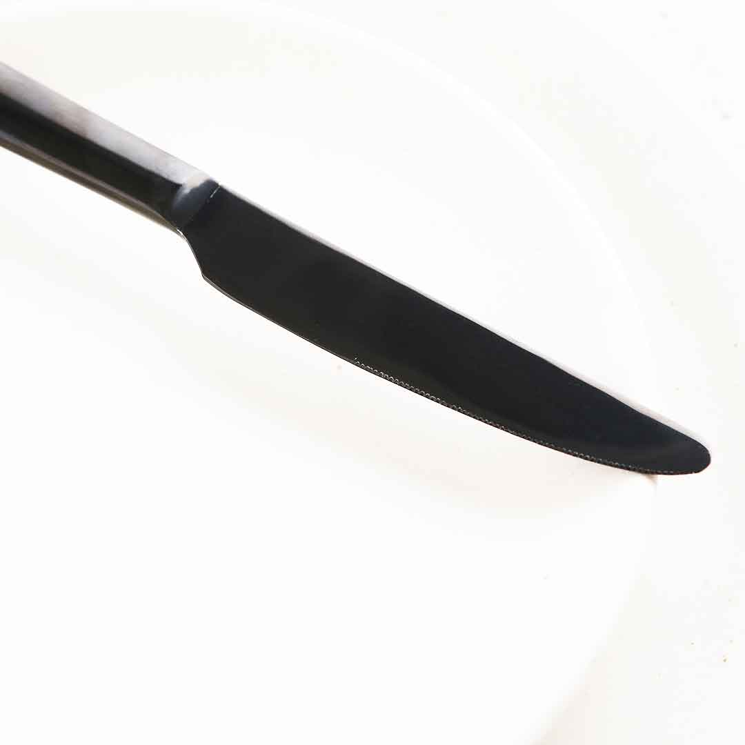 Roma Dinner Knife - Black - Set of 2pcs
